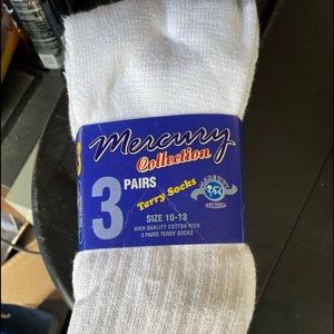 MERCURY COLLECTION TERRY SOCKS NWT 3PAIRS